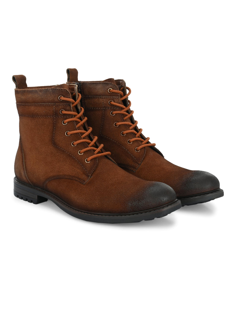 Staple Tan Lace-Up Boots