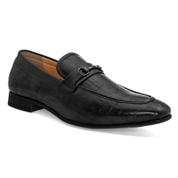 Dawn Black Buckle Loafers