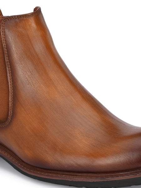 Buy Quest Tan Chelsea Boots Online – Sanfrissco - Main Image