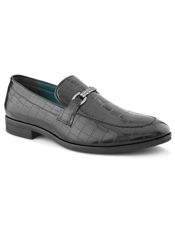 Gianni Black Buckle Slip-Ons
