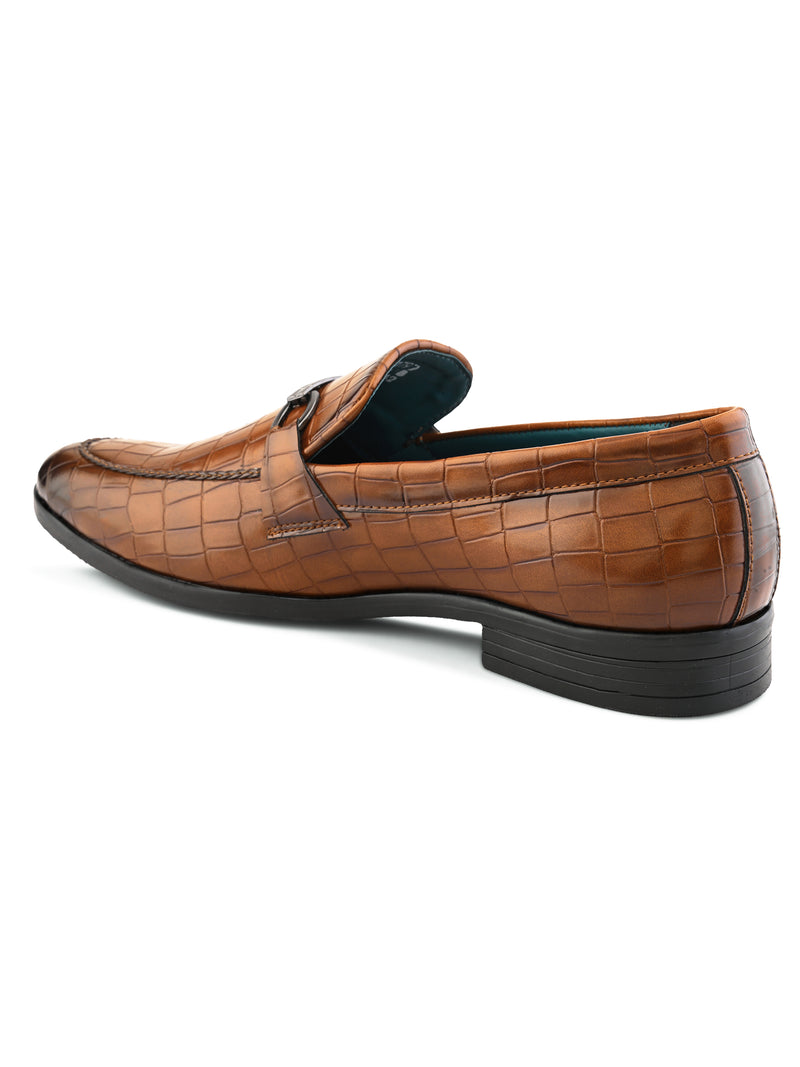 Gianni Tan Buckle Slip-Ons