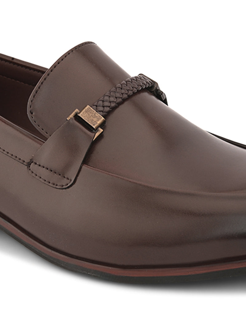 Soho Brown Solid Slip-Ons