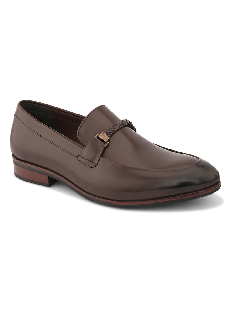 Soho Brown Solid Slip-Ons