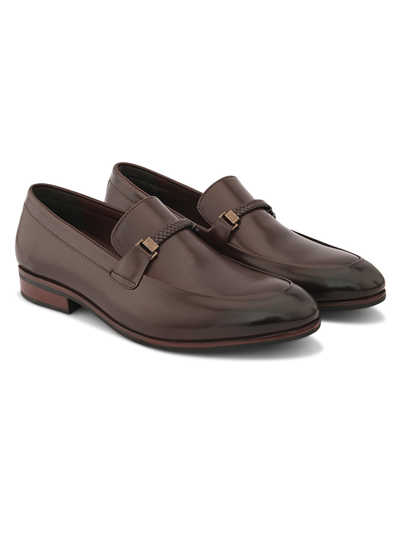 Soho Brown Solid Slip-Ons