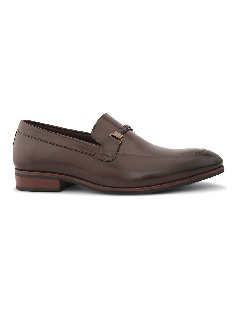 Soho Brown Solid Slip-Ons