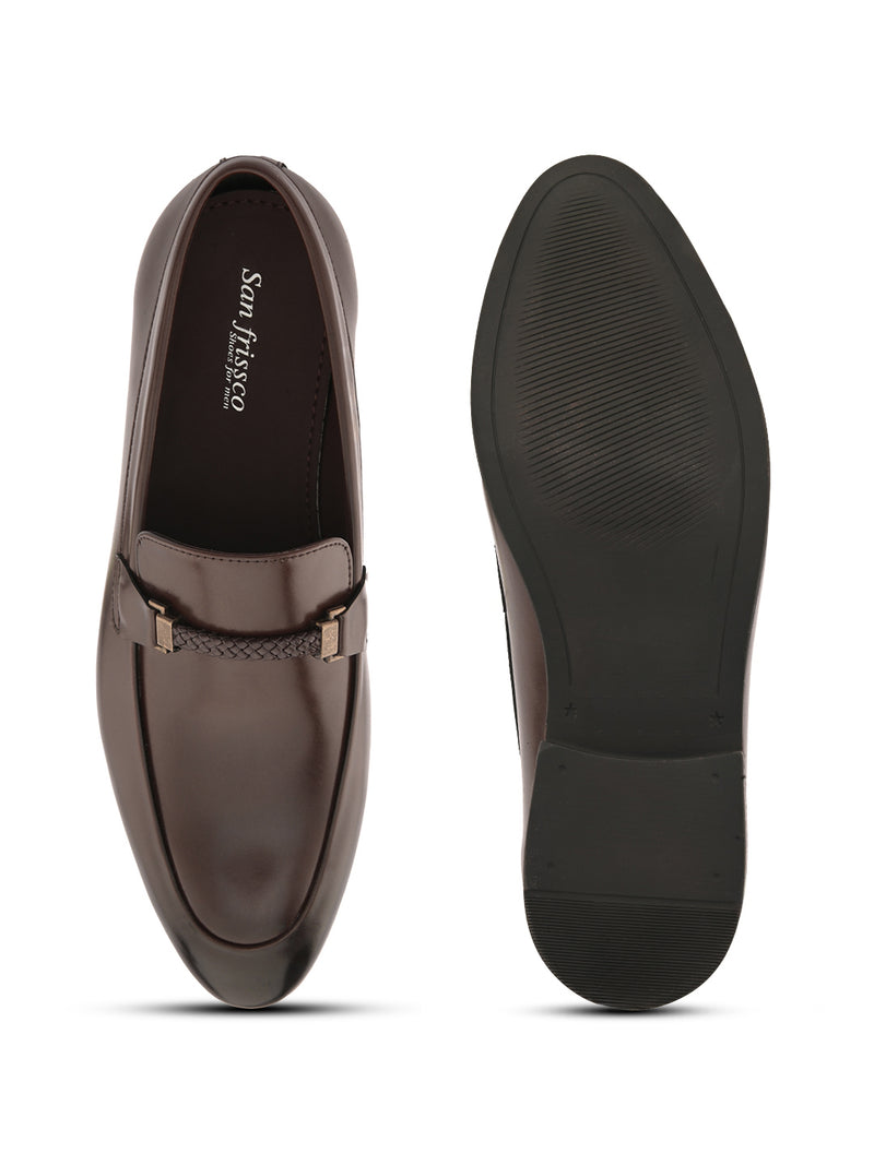 Soho Brown Solid Slip-Ons