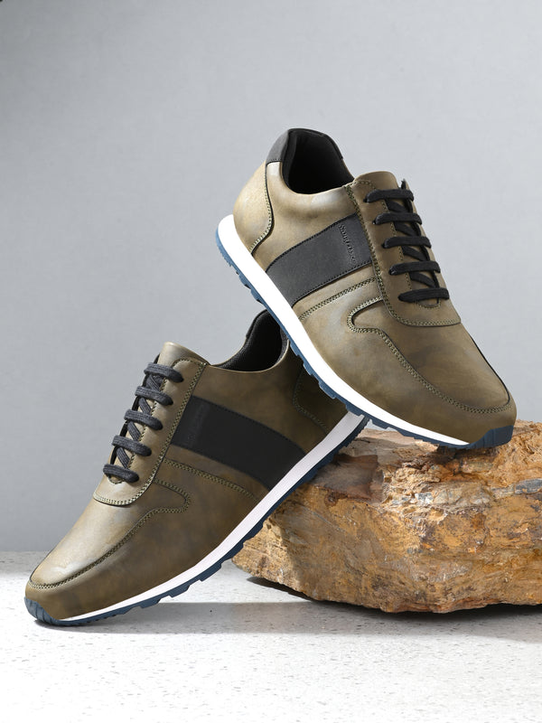 Apexx Olive Casual Sneakers