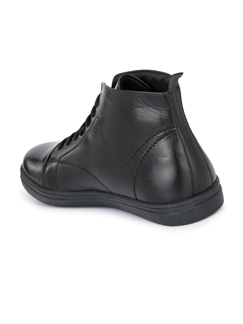 Phoenix Black Mid-Ankle Sneakers