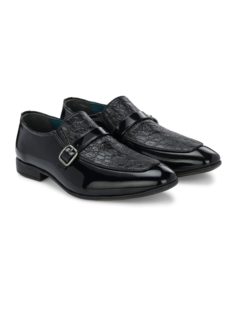 Garnet Black Patent Slip-Ons