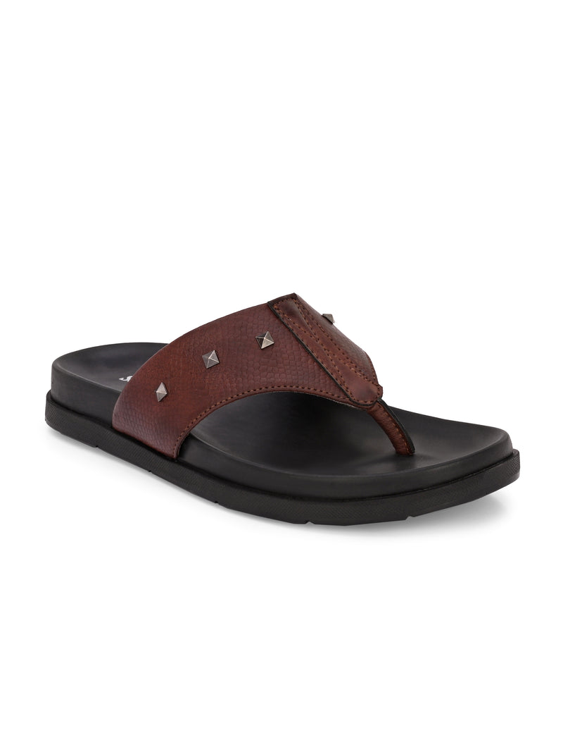 Cornell Brown Thong Slippers