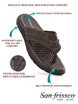 Elvis Brown Thong Slippers