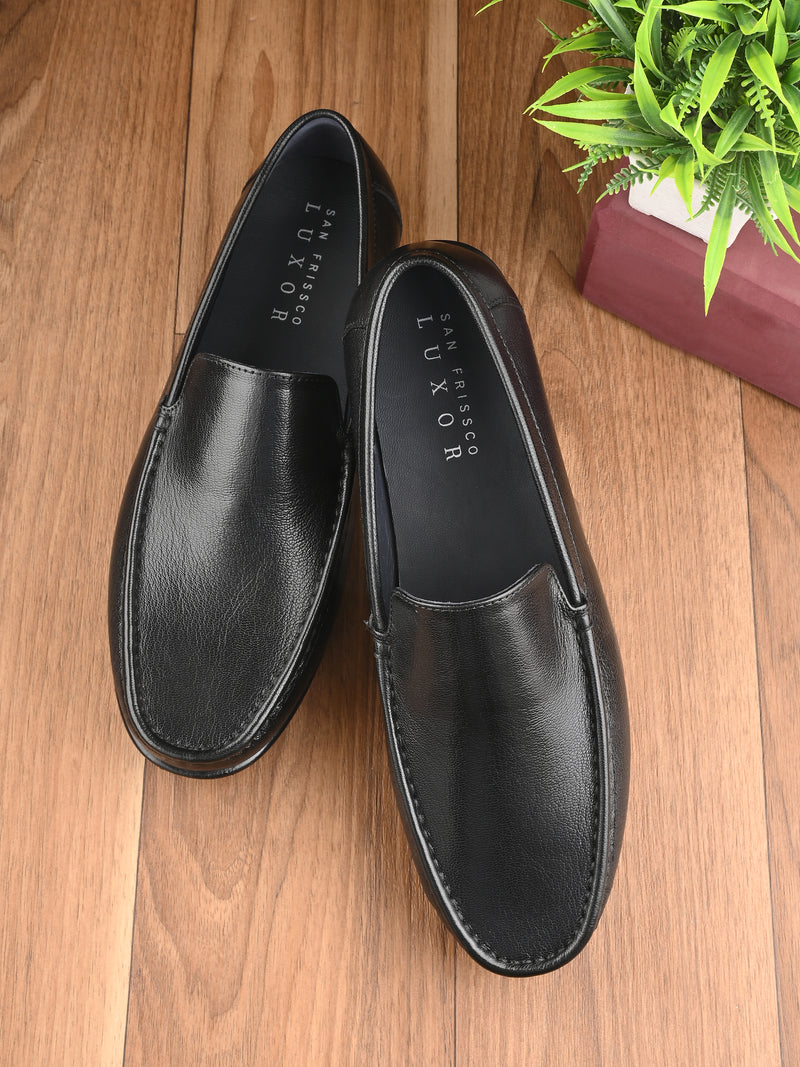 Verity Black Solid Loafers