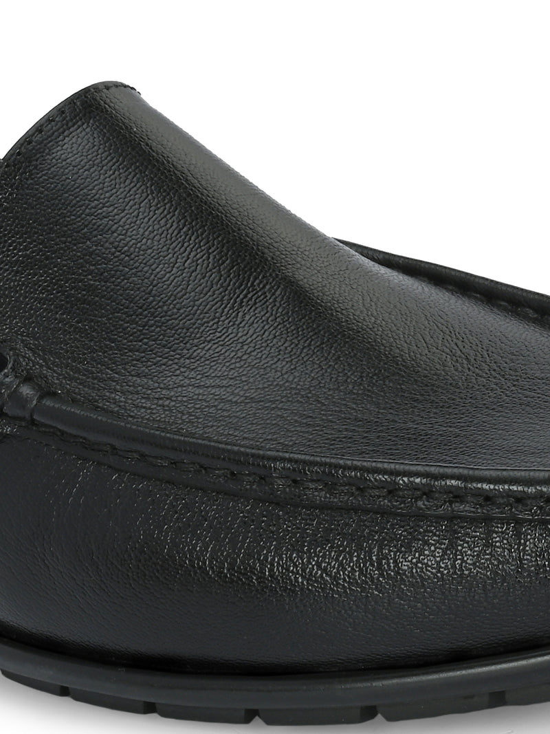Verity Black Solid Loafers