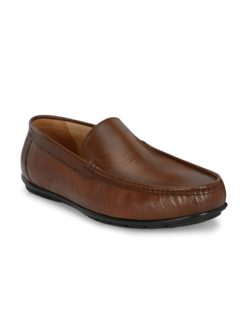 Verity Tan Solid Loafers