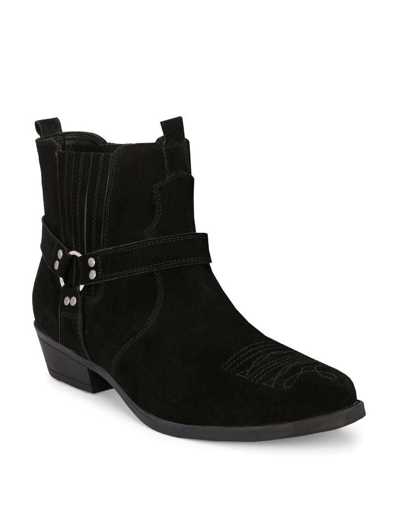 Rufus Black Western Boots