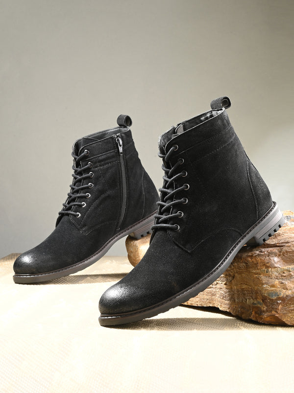 Staple Black Lace-Up Boots