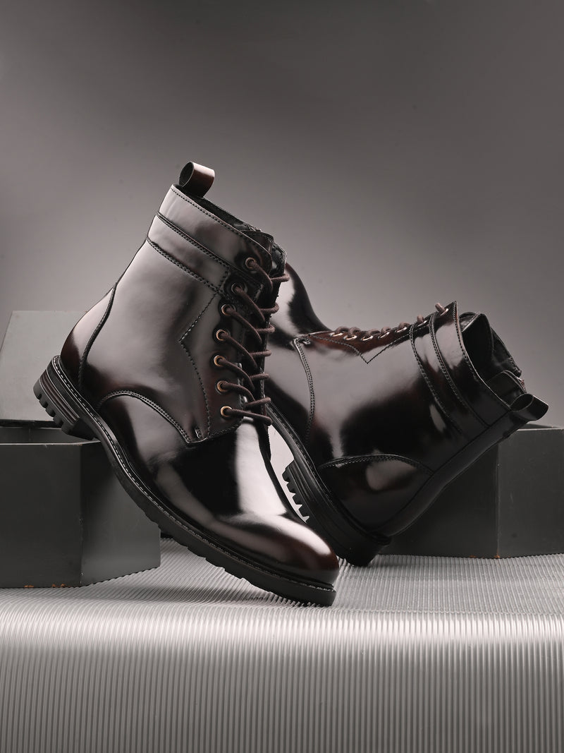 Mentor Black Patent Boots