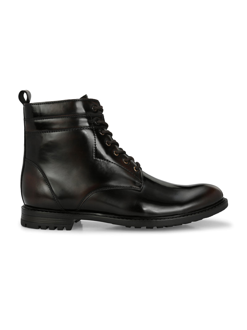 Mentor Black Patent Boots