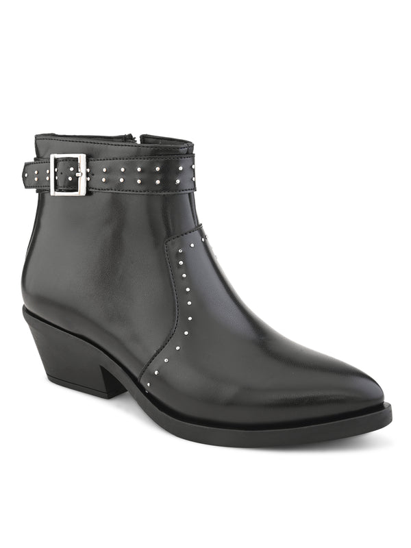 Freida Women Black Cuban Boots