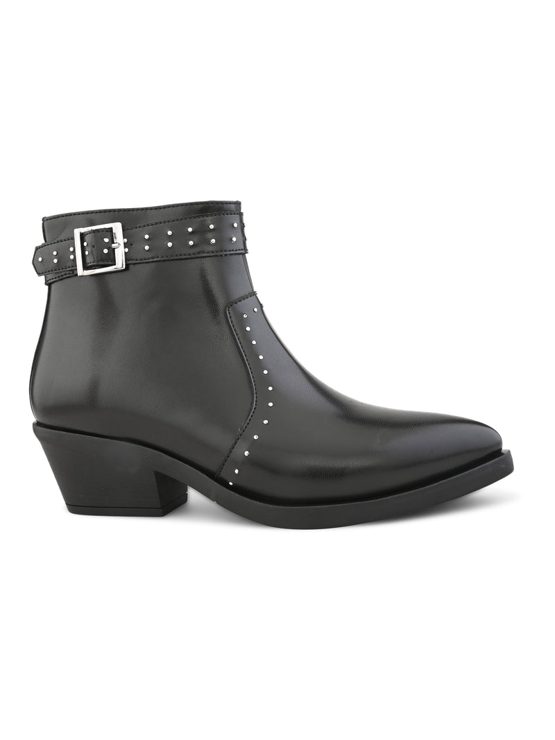 Freida Women Black Cuban Boots