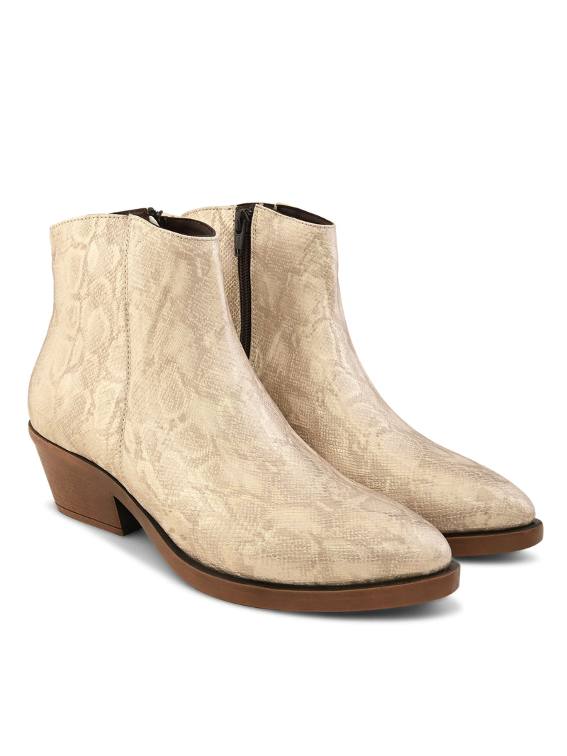 Cherise Woman Golden Cuban Boots
