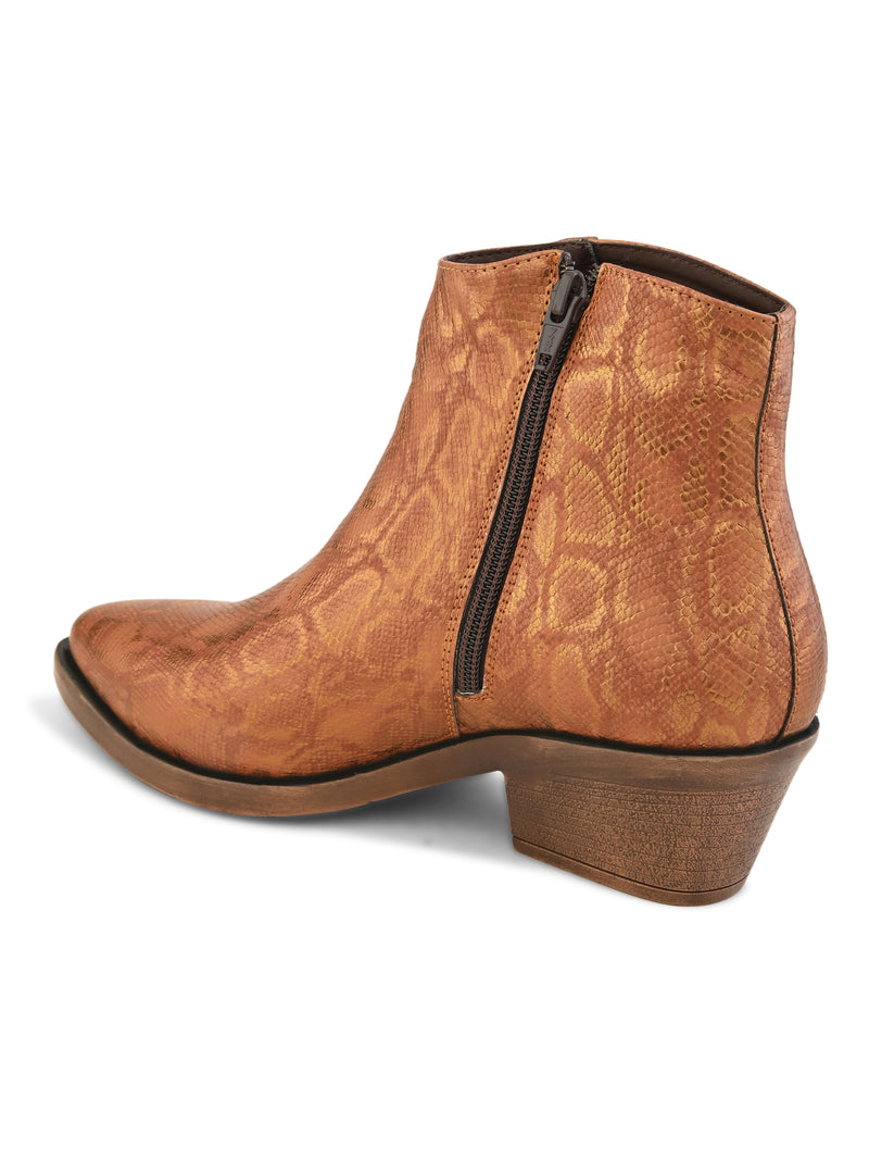 Cherise Women Rust Cuban Boots
