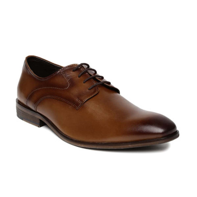 Tan Leather Derby Shoes