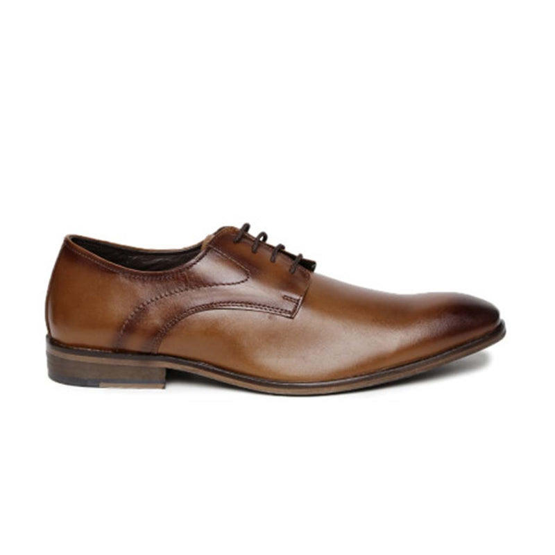 Tan Leather Derby Shoes