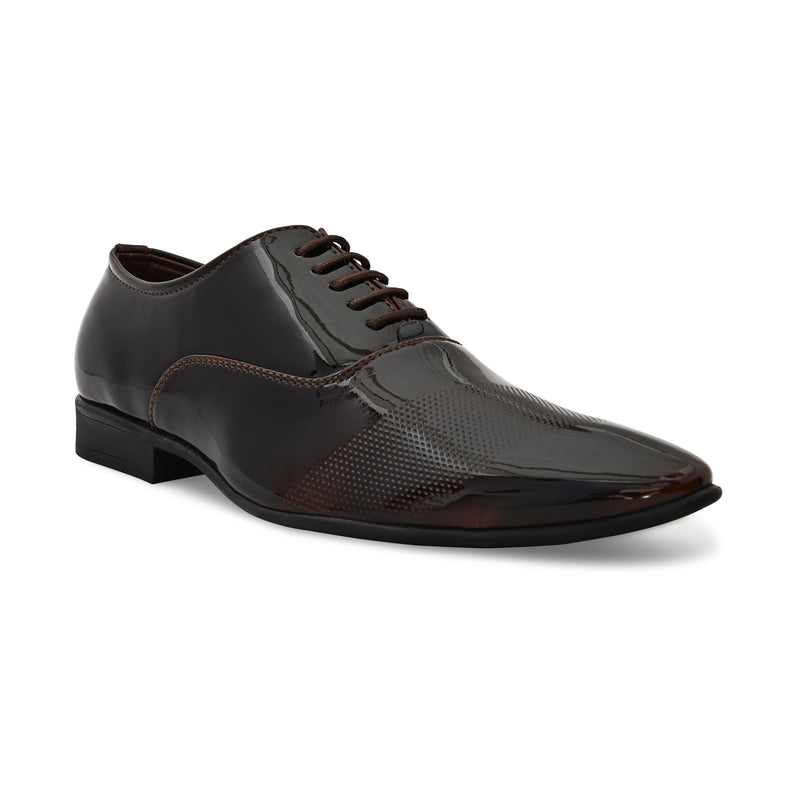Façade Brown Patent Formal Shoes