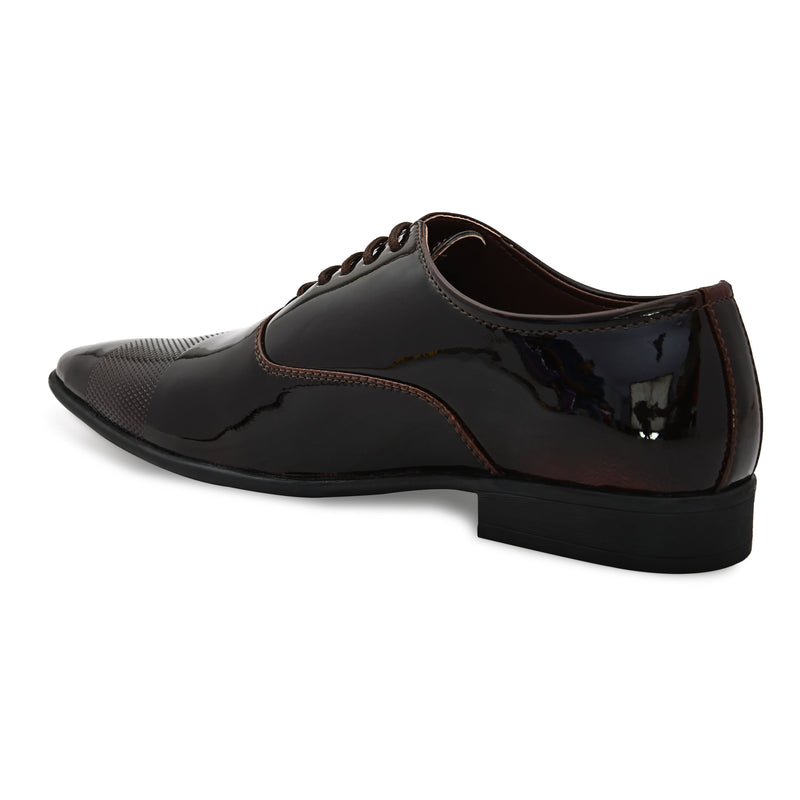 Façade Brown Patent Formal Shoes