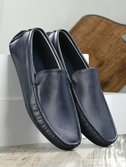 Swift Blue Solid Loafers