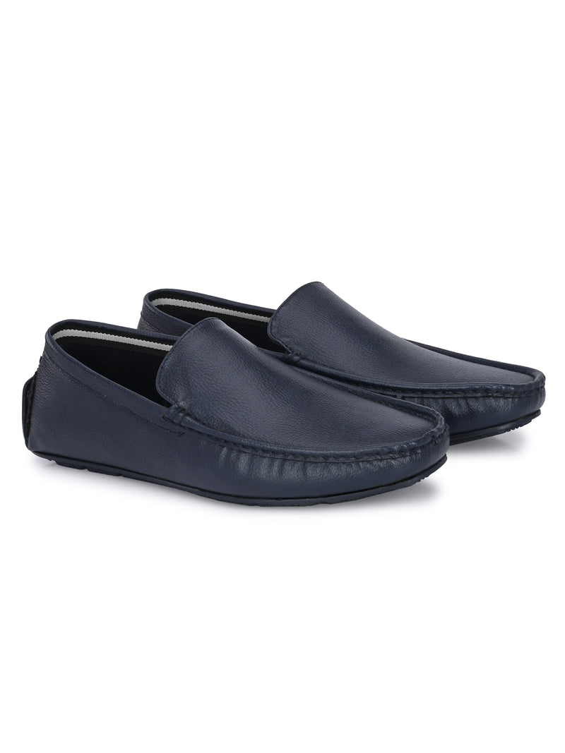 Swift Blue Solid Loafers