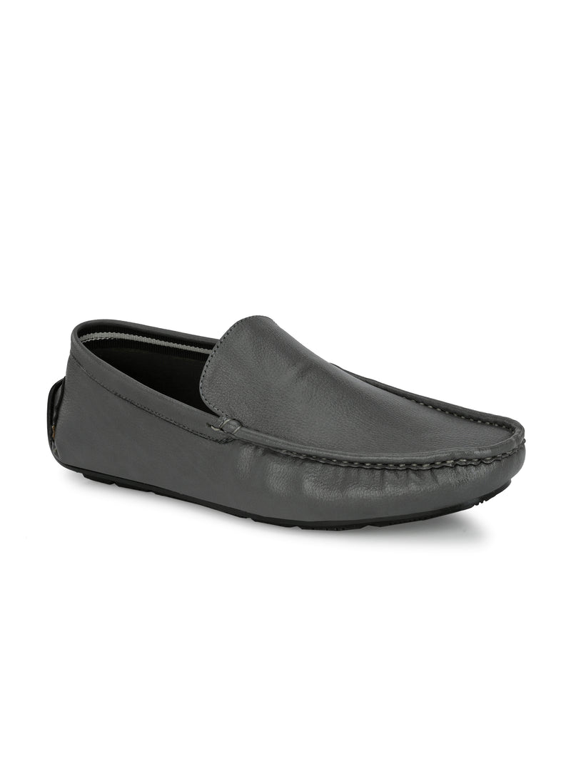 Swift Grey Solid Loafers