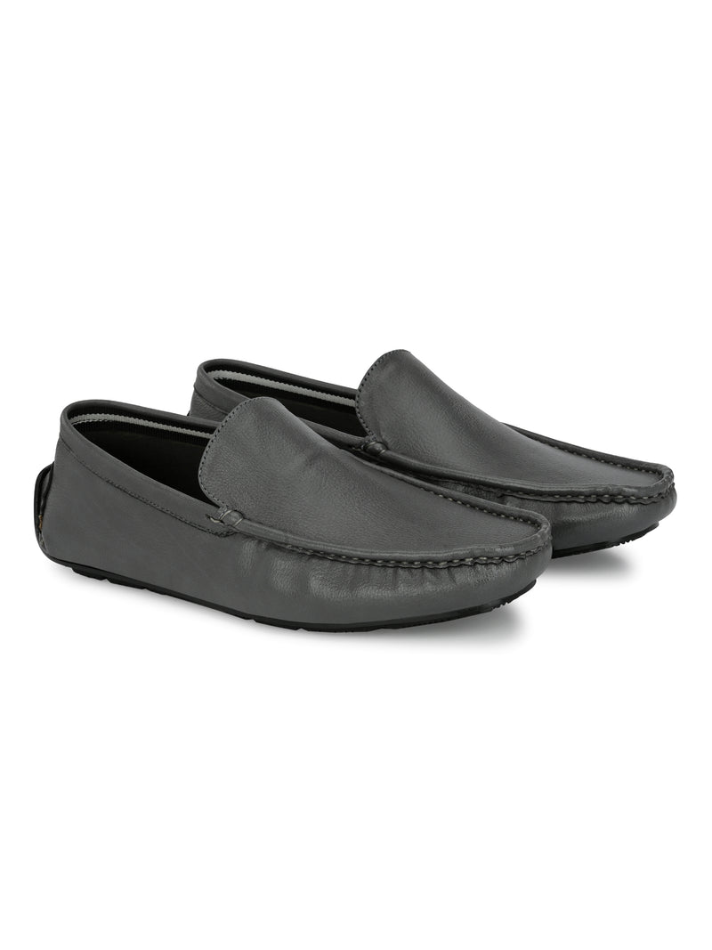 Swift Grey Solid Loafers
