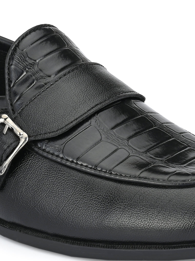 Raffle Black Monk Loafers