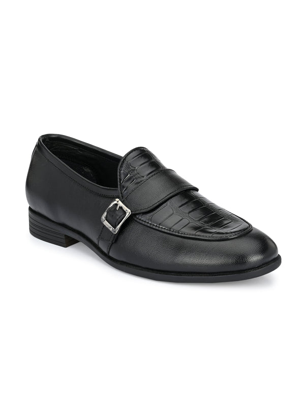 Raffle Black Monk Loafers