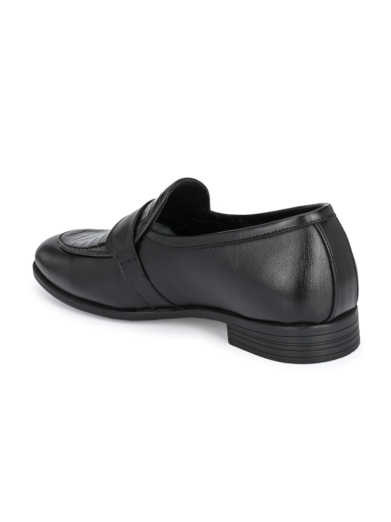 Raffle Black Monk Loafers