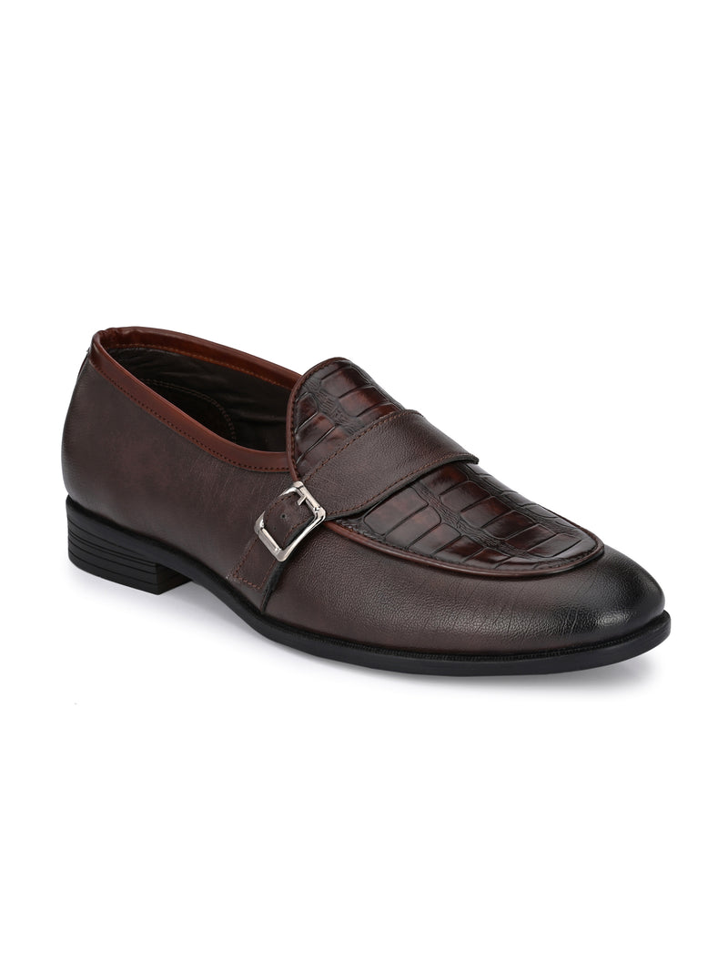 Raffle Brown Monk Loafers