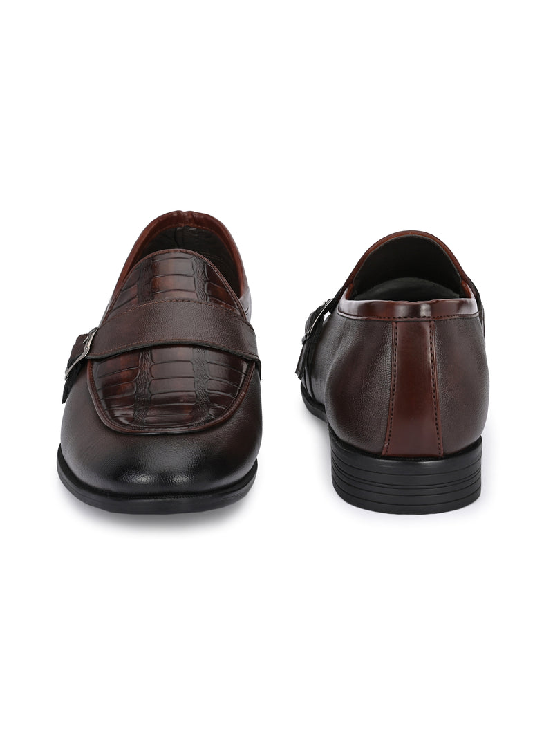 Raffle Brown Monk Loafers