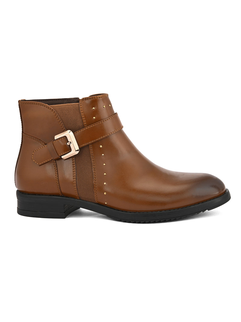 Riva Tan Ankle Boots