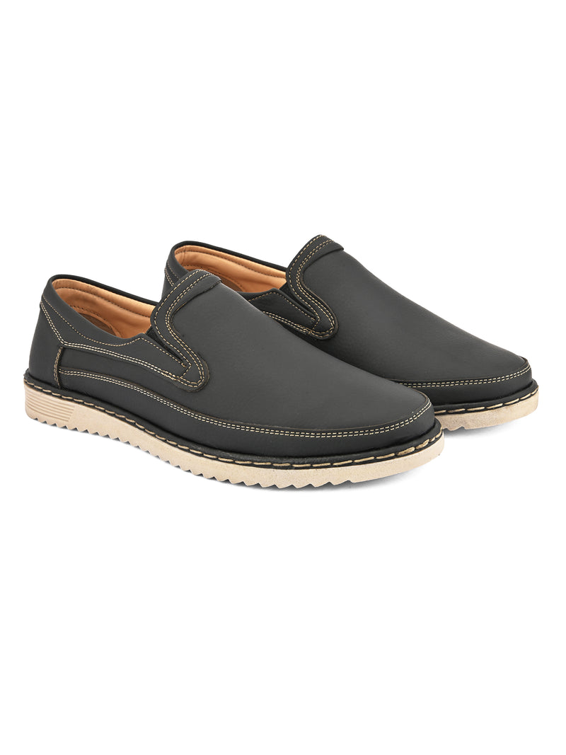 Keaton Black Casual Slip-Ons