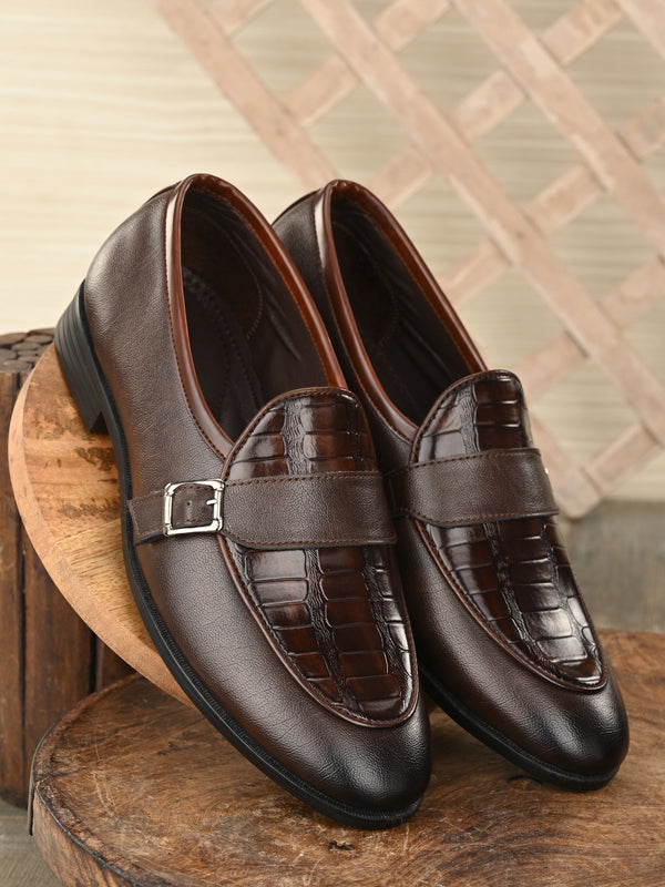 Raffle Brown Monk Loafers