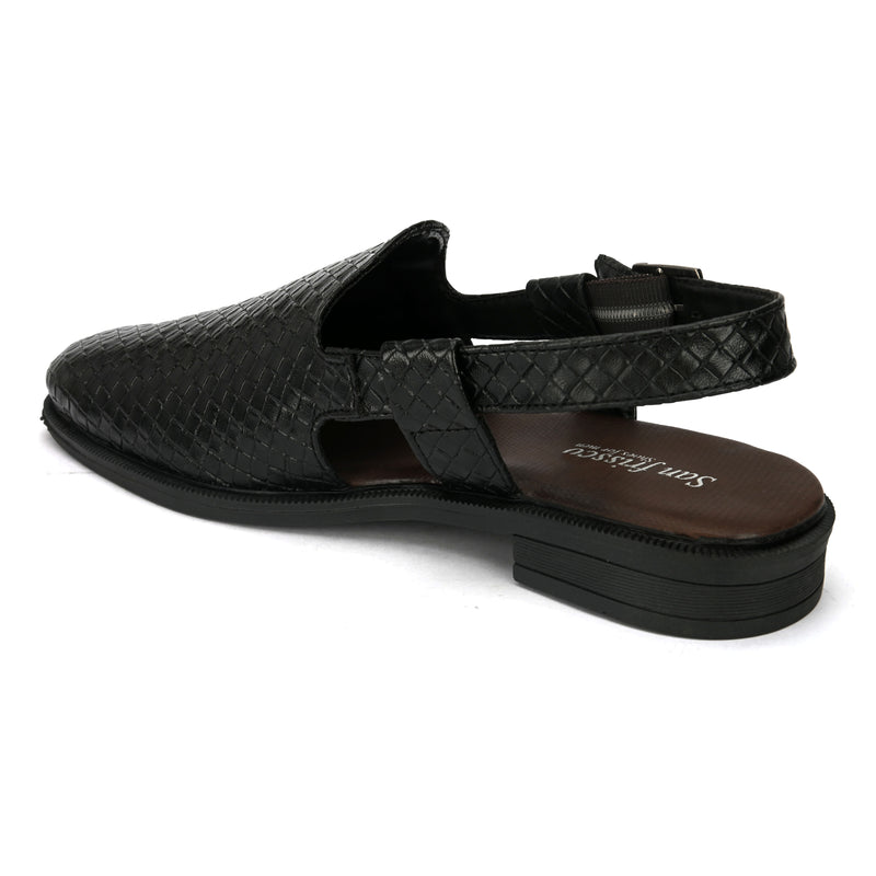 Joraah Black Shoe-Style Sandals