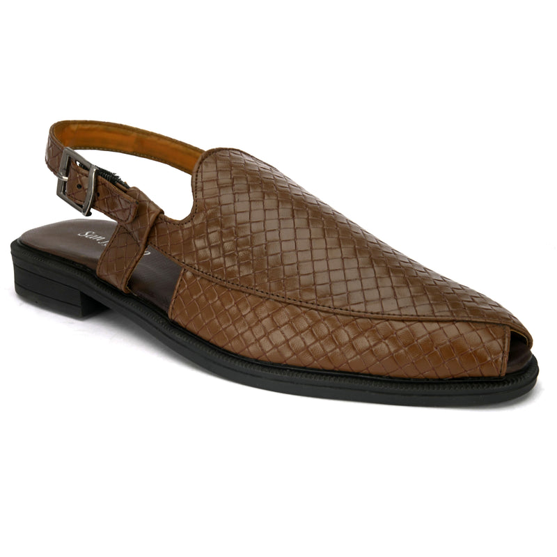 Joraah Tan Shoe-Style Sandals