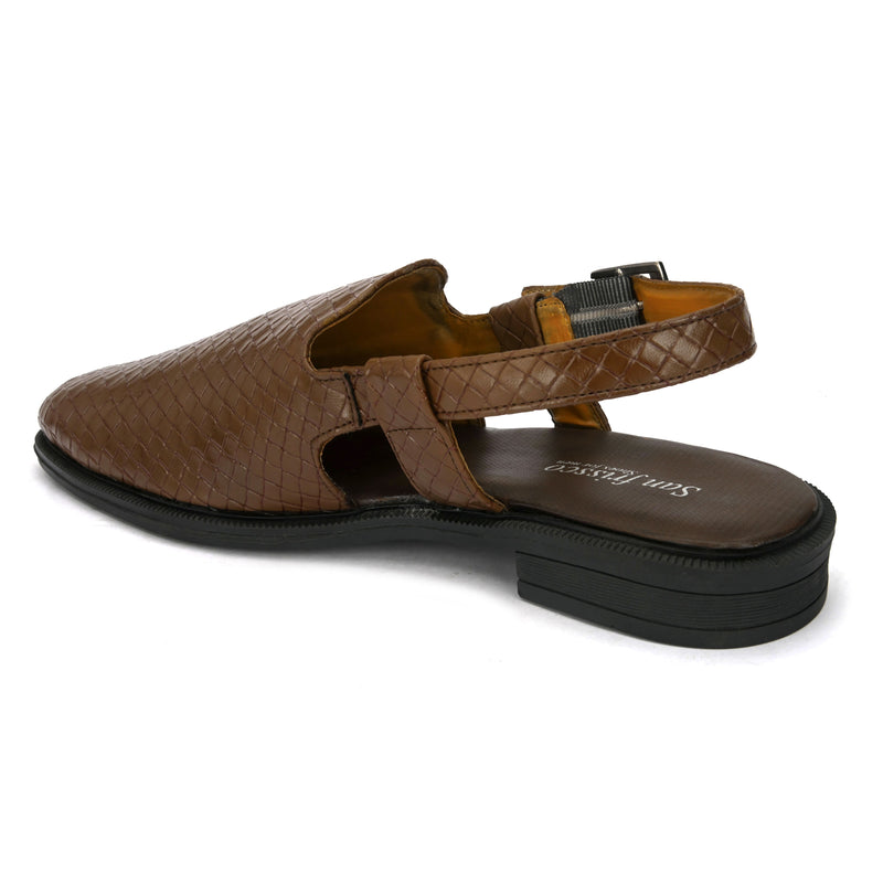 Joraah Tan Shoe-Style Sandals