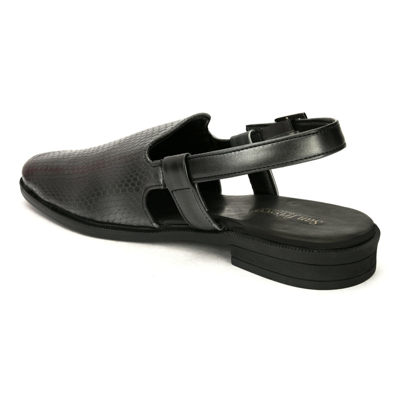 Navab Brown- Silver Sandals