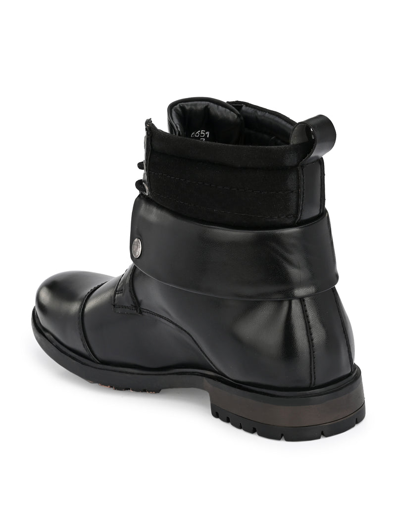 Roxxy Black Lace-up Boots
