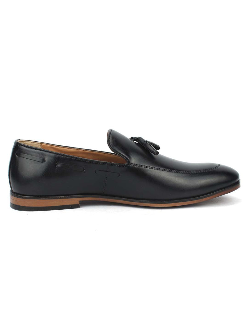 Black Boat Tassel Loafers