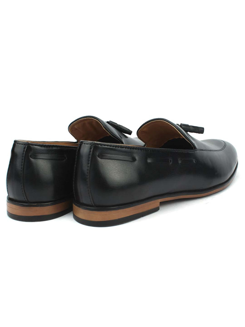 Black Boat Tassel Loafers