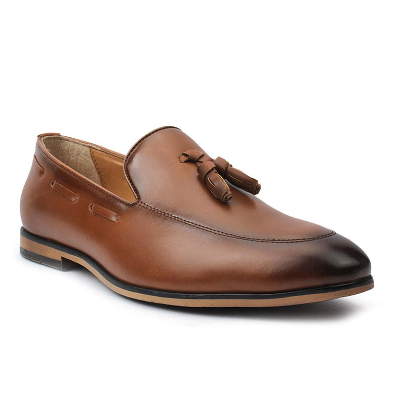 Tan Boat Tassel Loafers